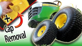 How To: Remove & Install Front & Back Tires (Wheel/Rim) - D105 John Deere Riding Lawn Mower