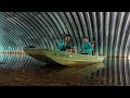 Fishing INSIDE of a MASSIVE PIPE!!