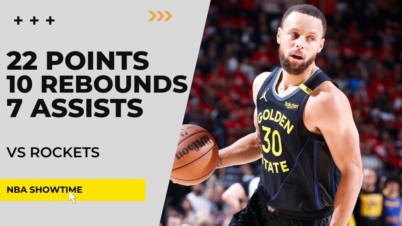Stephen Curry 22 Points, 10 Rebs, 7 Assists vs Rockets I 2025 Playoffs Game 7