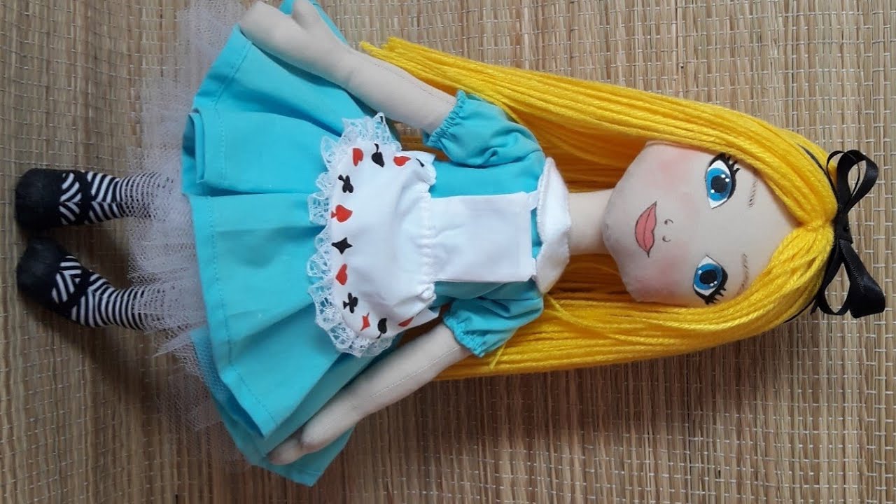 COMO FAZER  BONECA DE PANO ALICE - VÍDEO 1