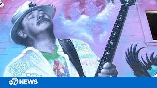 Legendary musician Carlos Santana, family honored by community with mural in SF's Mission District