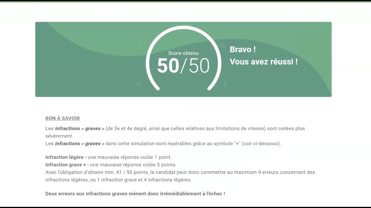 32. Feu Vert Test Théorie Permis de conduire belge avec la correction