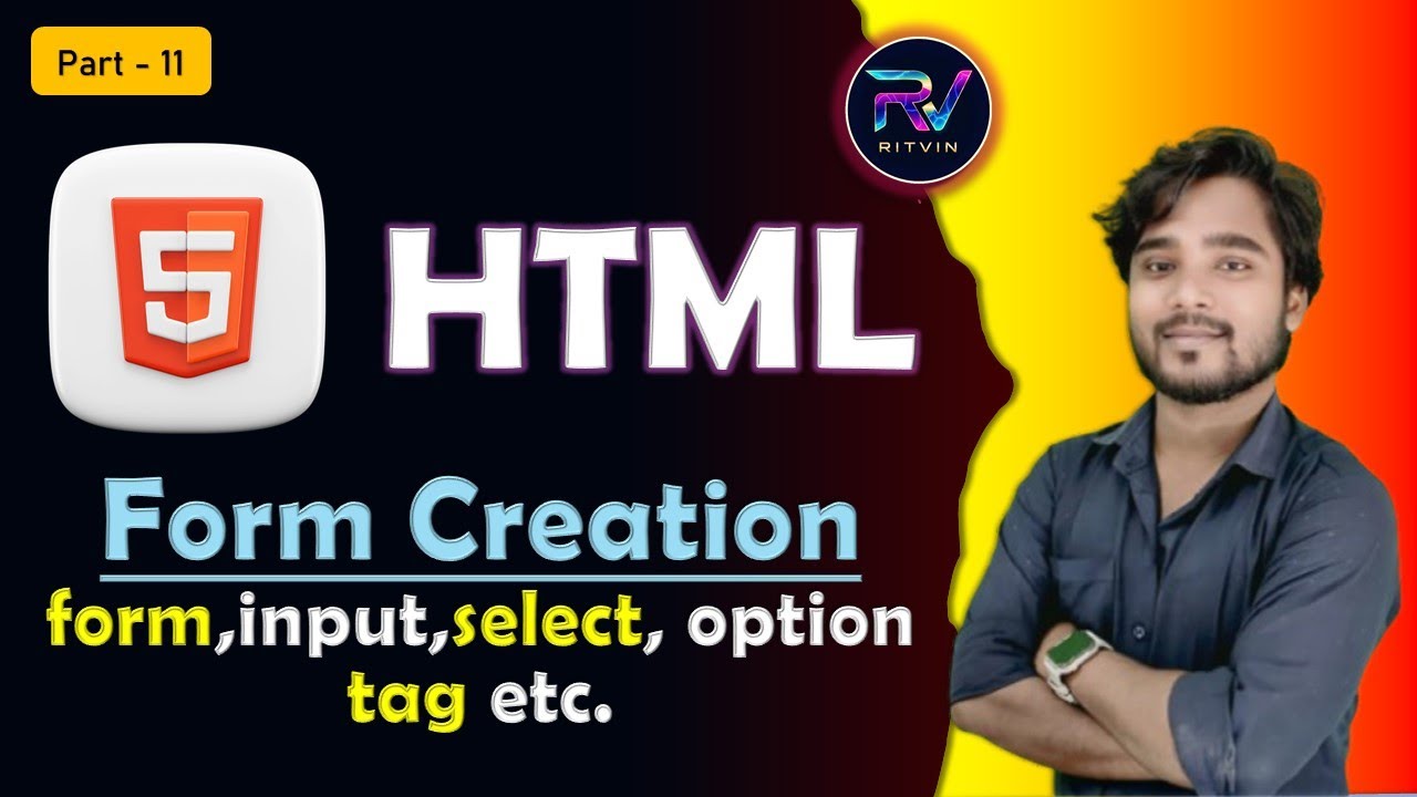 Html Creaton Form tag in html | From creation in html tutorial | html form tag ...