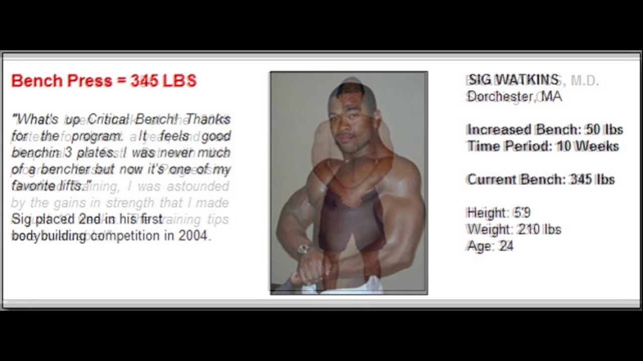 Critical Bench Program The Fastest Way To Increase Your Bench