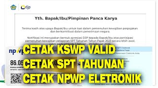 CARA CETAK KONFIRMASI STATUS WAJIB PAJAK (KSWP) djp online 2024