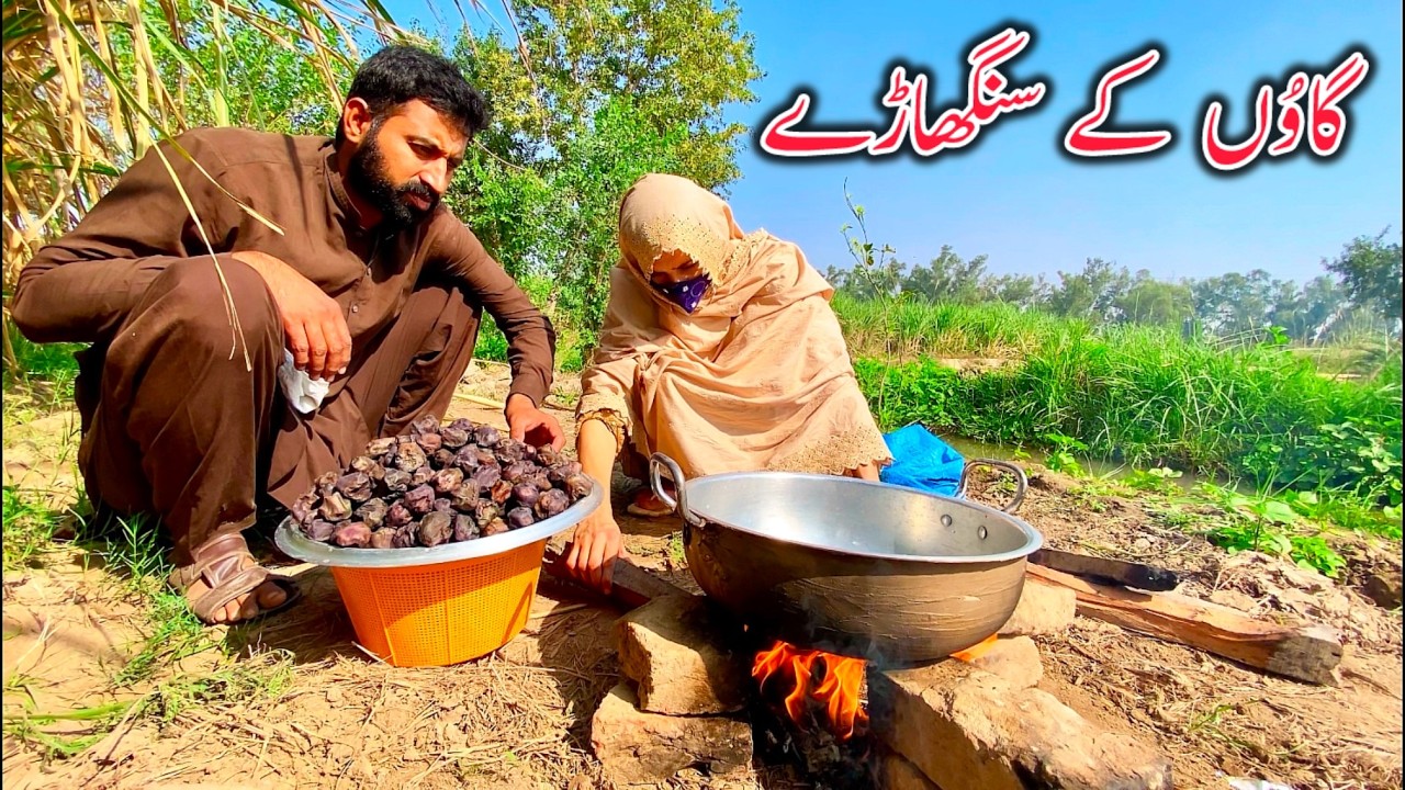 Gaon ke Sangharay | Singhara Boil Karne Ka Tarika | Pakistan Village Food