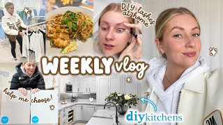 kitchen shopping, DIY lashes & family road trip  HELP ME CHOOSE! weekly vlog