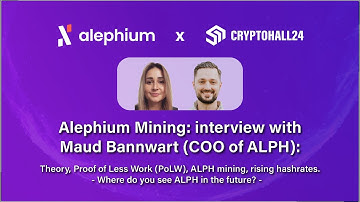 Alephium Mining - Theory, (Rising) Hashrates and Future Outlook - with COO of ALPH Maud Bennwart ⛏️