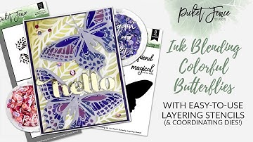 Ink Blending Colorful Butterflies with Easy-to-Use Layering Stencils (& Coordinating Dies!)