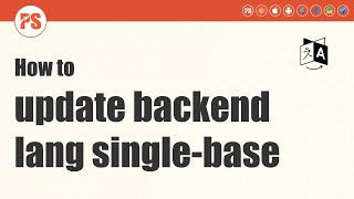 How to update backend language single base application screenshot 2