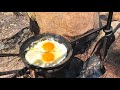 Forged skillet holder - Campfire cooking