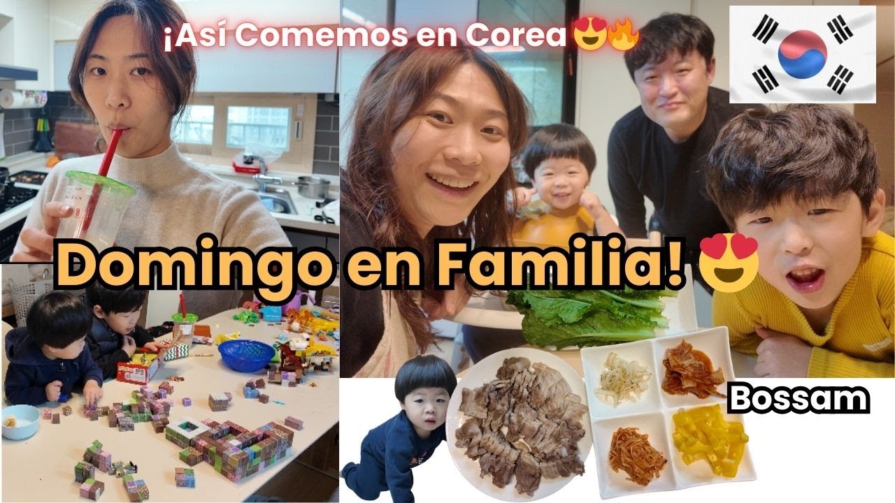 La cruda realidad de una familia coreana un fin de semana(Cenamos bossam) 😅