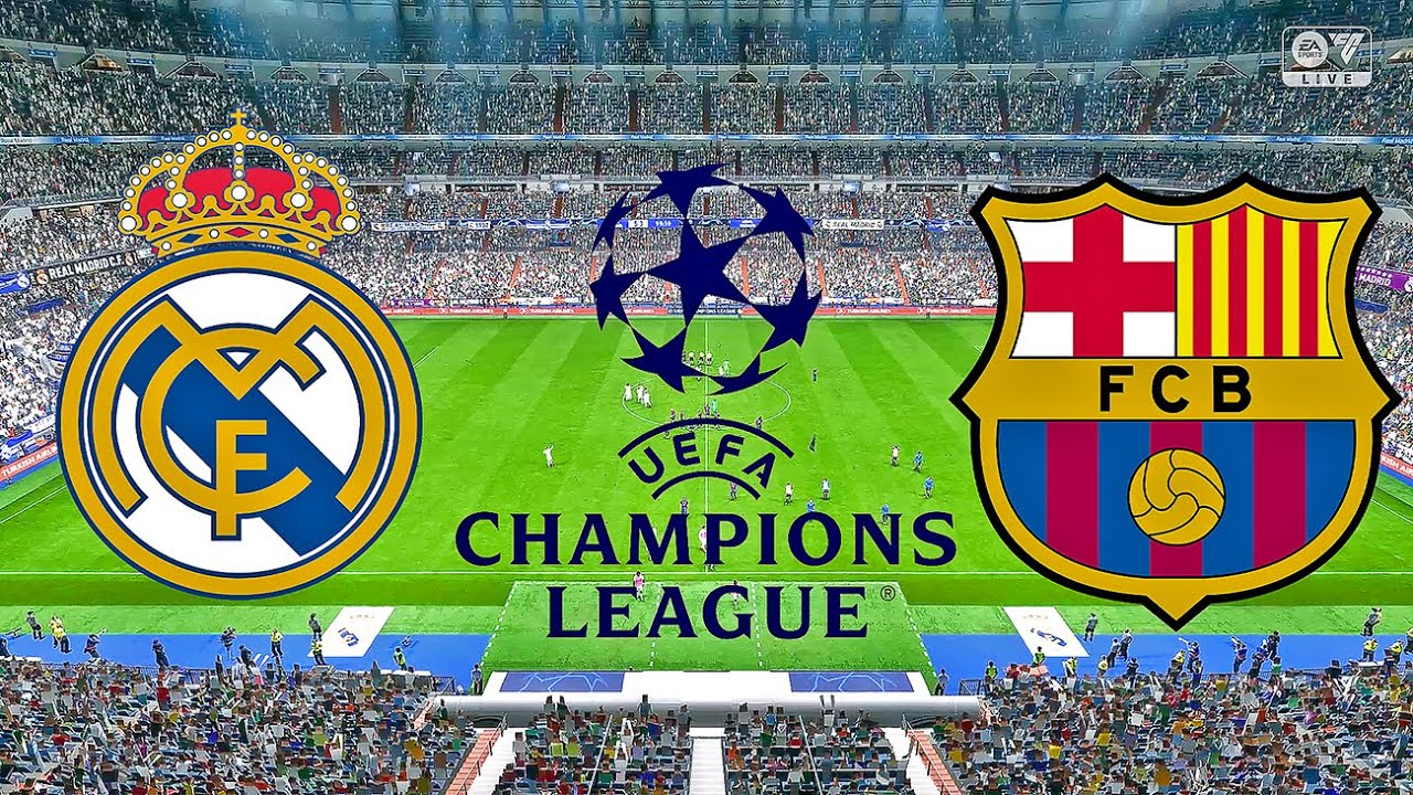 FC 24 Gameplay - Real Madrid vs Barcelona - UCL Match - Mbappe vs Messi ...