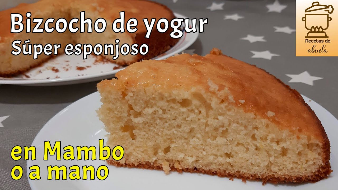 Bizcocho de yogur de limón, super esponjoso, el más fácil. Con la mambo