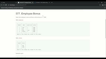 Leetcode | SQL | Easy Questions | #577 Employee Bonus