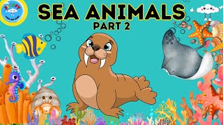 Learn Sea Animals Part 2// Sea animals Kids Education// Educational Videos For Kids// Under The Sea.