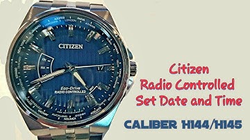 How to set Time and Date Citizen Eco Drive AT Radio Controlled H144 H145