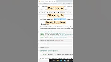 Concrete Strength Prediction using ML