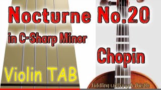 Nocturne No.20 in C-Sharp Minor - Chopin - Violin - Play Along Tab Tutorial Resimi