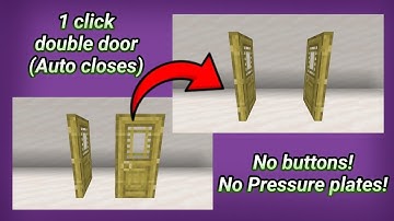 [Bedrock edition] Open 1 door and the other opens automatically! (No button or pressure plate)