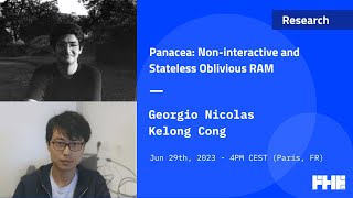 029 Panacea: Non-interactive and Stateless Oblivious RAM