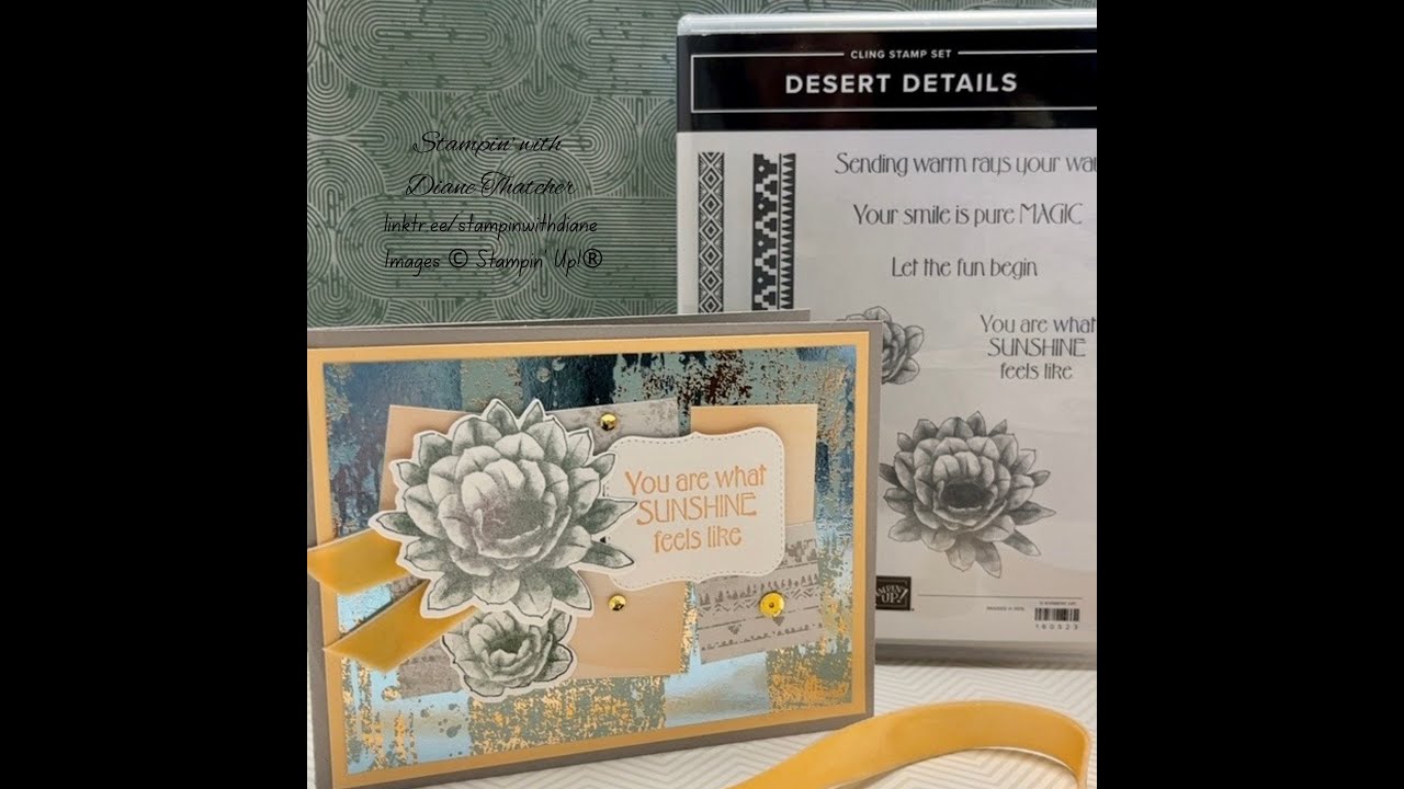 6 little squares of Designer Paper - Tea & Cards Stampin' with Diane T- Desert Details