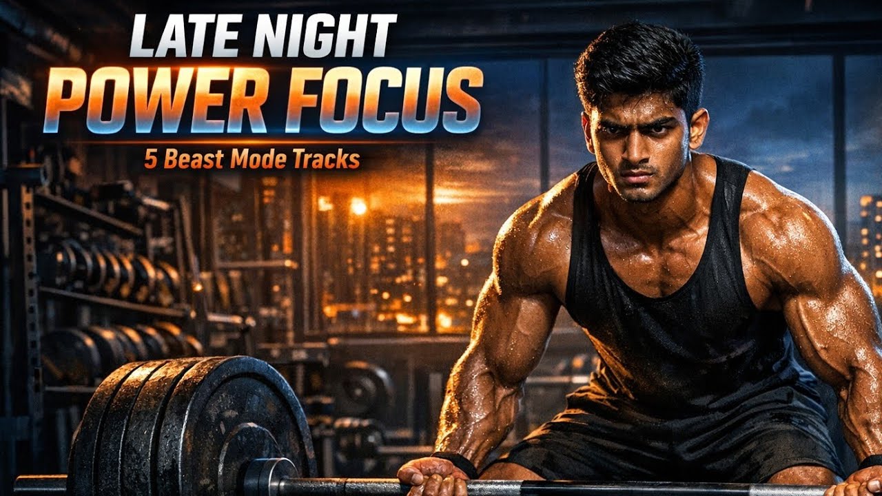 Late Night Power Focus • 5 Beast Mode Gym Tracks • Ultimate Midnight Workout Motivation