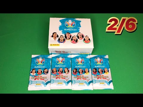 EURO 2020 Adrenalyn XL PANINI 2/6 BOX OPENING {|} Распаковка 4-х пачек ЕВРО 2020 Адреналин Панини