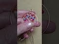 Making Tree-of-life Earrings (Number 269) with Pink, Blue, White and Yellow Crystals