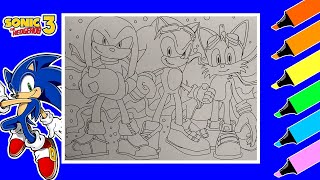 Coloring Sonic The Hedgehog 3, Tails & Knuckles Coloring Pages Drawings Magenture Colouring Show