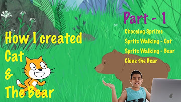 How I created Cat & the Bear Game in Scratch - Part 1 | Scratch - Sprite Walking | Scratch - Cloning