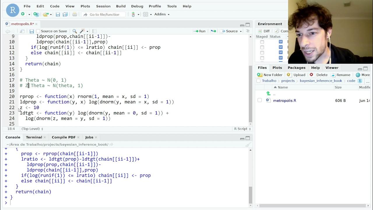 Implementando o algoritmo de Metropolis-Hastings - YouTube