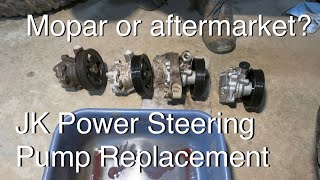 Jeep JK (Pentastar) power steering pump replacement, some pumps work better  than others - YouTube