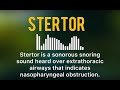 Stertor sound  lung pathologic sound