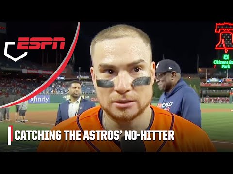 'SPECIAL' - Christian Vazquez reacts to catching Astros combined no-no | MLB on ESPN