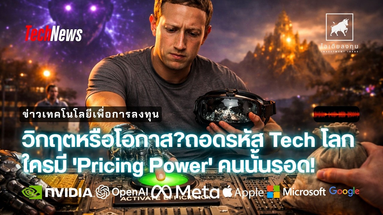 ⁣วิกฤตหรือโอกาสถอดรหัส Tech โลก ใครมี 'Pricing Power' คนนั้นรอด! #ไอเดียลงทุน