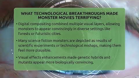 What Technological Breakthroughs Made Monster Movies Terrifying? - The SciFi Reel