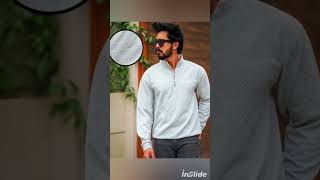 Men Self Design Collared Neck Grey Sweater - 👉 Order using the link in the description