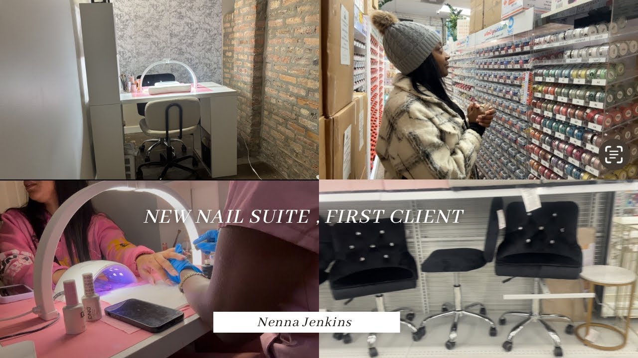 Life of a Nail tech : New nail suite + decor + First client & more 
