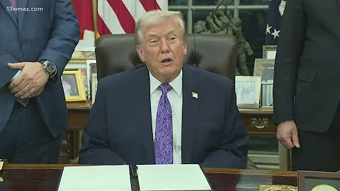 President Trump reacts after the Indiana Senate rejects GOP and his redistricting plan