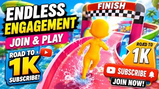 🔥💦 ULTIMATE WATERPARK RACE 🏁😱 | ಯಾರು WINNER?! 😂 | ROAD TO 1K 🚀#WaterparkRace #Gaming #RoadTo1K #Join screenshot 1