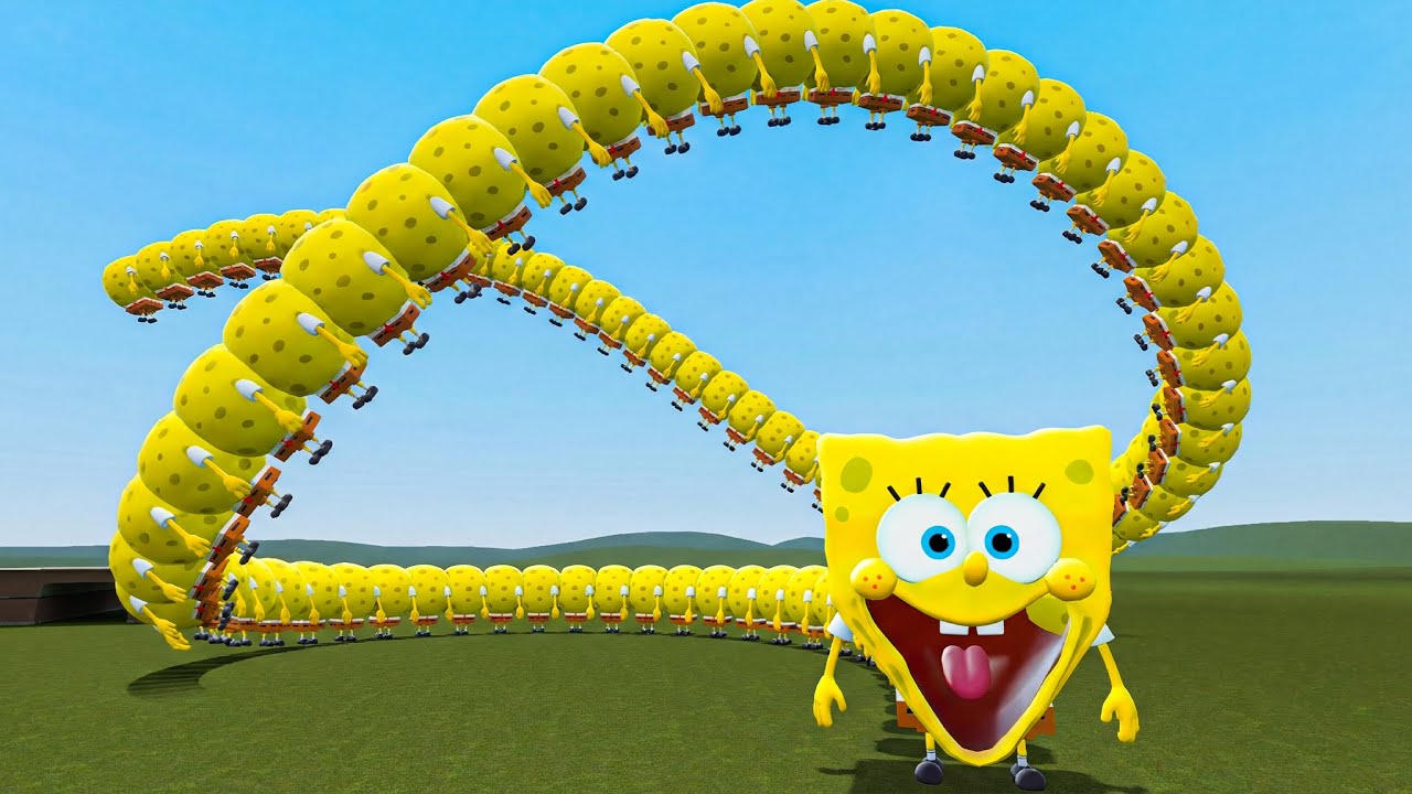 WHAT IF RAINBOW BECAME ROBLOX HUNGRY SPONGEBOB WORM #1 In Garry's Mod