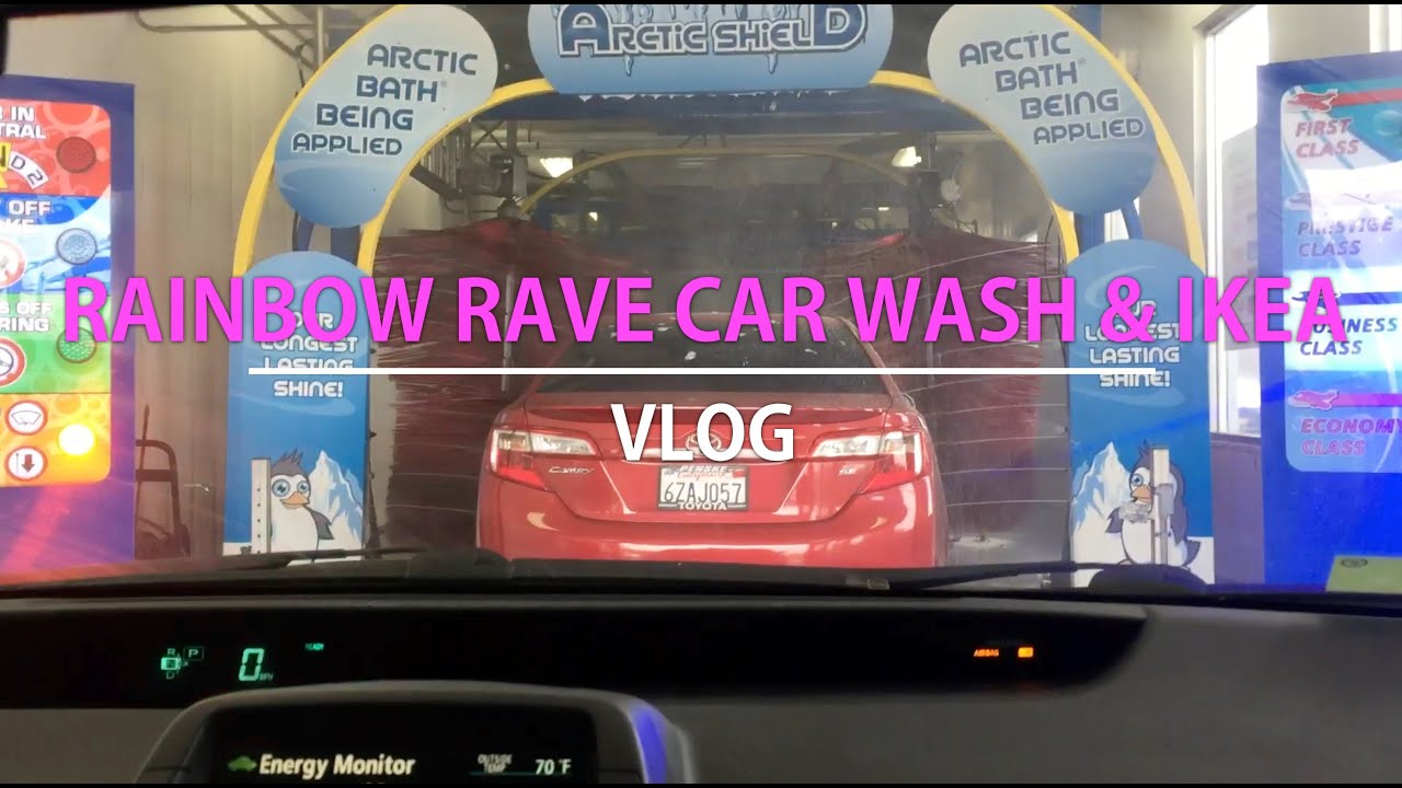 RAINBOW RAVE CAR WASH & IKEA Vlog YouTube