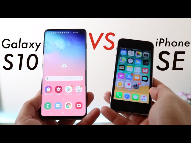 Samsung Galaxy S10 Vs iPhone SE! (Comparison) (Review) - YouTube