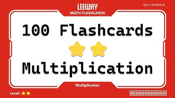 Can You Solve 100 Multiplication Flashcards? (Level 2 Random Set 001)