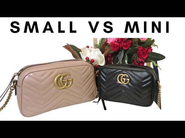 Comparing Tory Burch Fleming Mini Bucket vs Gucci Mini Marmont Bucket —  what's the difference? 