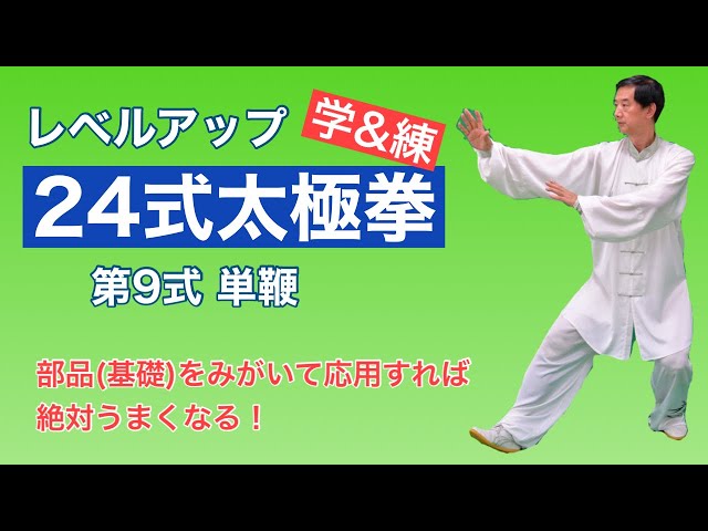 Level Up] 24-Style Tai Chi, Form 9: Single Whip [Learn & Practice