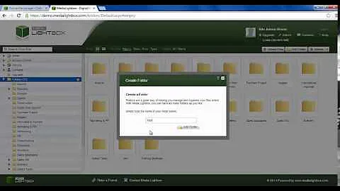 Adding A New Folder to Media Lightbox