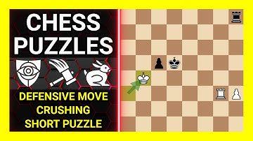 Chess Puzzles to Practice. Themes: Defensive move, Crushing, Short puzzle. Learn Chess