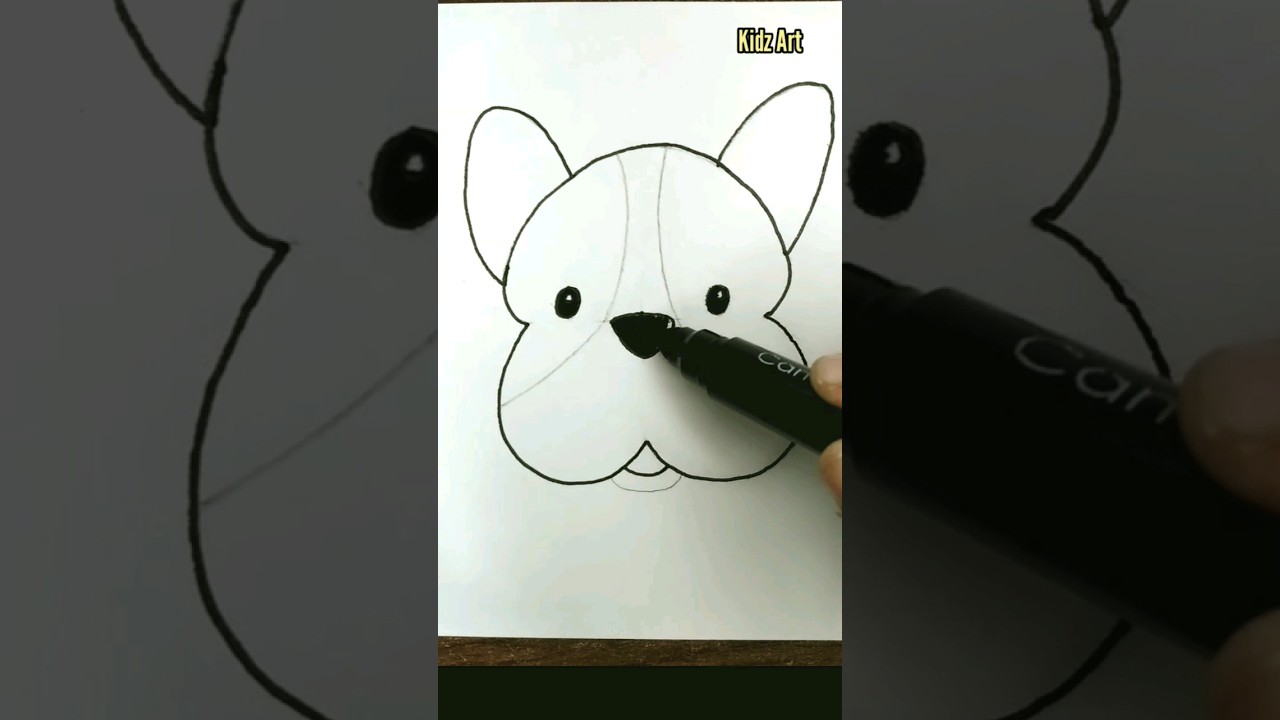 How to Draw a Dog Face | Easy Drawing for kids | Dog Face Drawing 